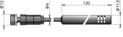 Ultradünner digitaler Temperatur-/Feuchtigkeitssensor