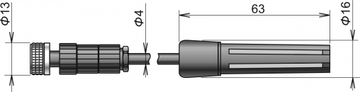 Digitaler Temperatur-/Feuchtigkeitsfühler DIGIS/E-10, ELKA-Stecker, Kabel 10 Meter