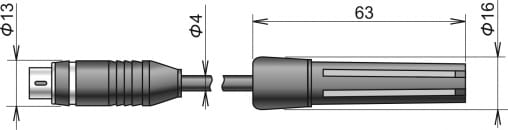 Digitaler Temperatur-/Feuchtigkeitssensor DIGIS/M-10, MiniDin-Stecker, Kabel 10 Meter